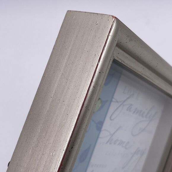 Hallmark FAMILY Photo Shadowbox with 3 Heart Magnets Collage Silver Square Frame - Picture 9 of 12